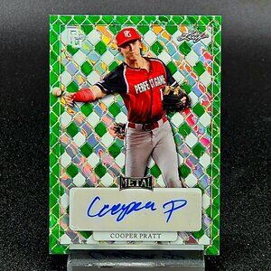 2022 Cooper Pratt 1/1 Green Mojo Auto Milwaukee Brewers Top Prospect